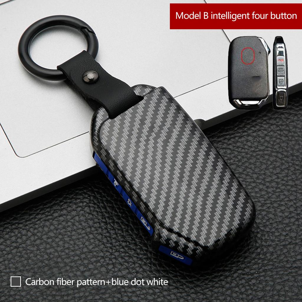 Carbon Car Smart Remote Key Case Cover For Kia Sportage K5 DL3 Niro Telluride Seltos Soul SK3 Ceed CD Sorento MQ4