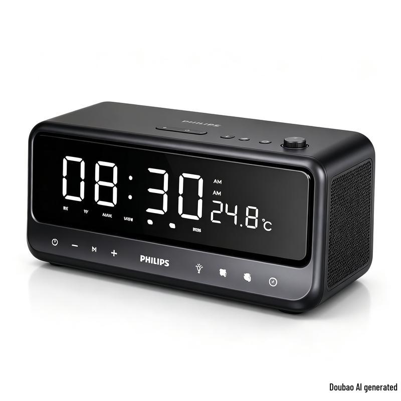 Philips Bluetooth-колонка TAS3609 с будильником и зеркальным дисплеем (Китайская версия)
