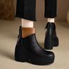 Мода Мода Сочетание цветов Современные ботинки Женские 2024 Высокое качество Женская обувь Задняя молния Женские ботинки Новые ботильоны на платформе Zapatos