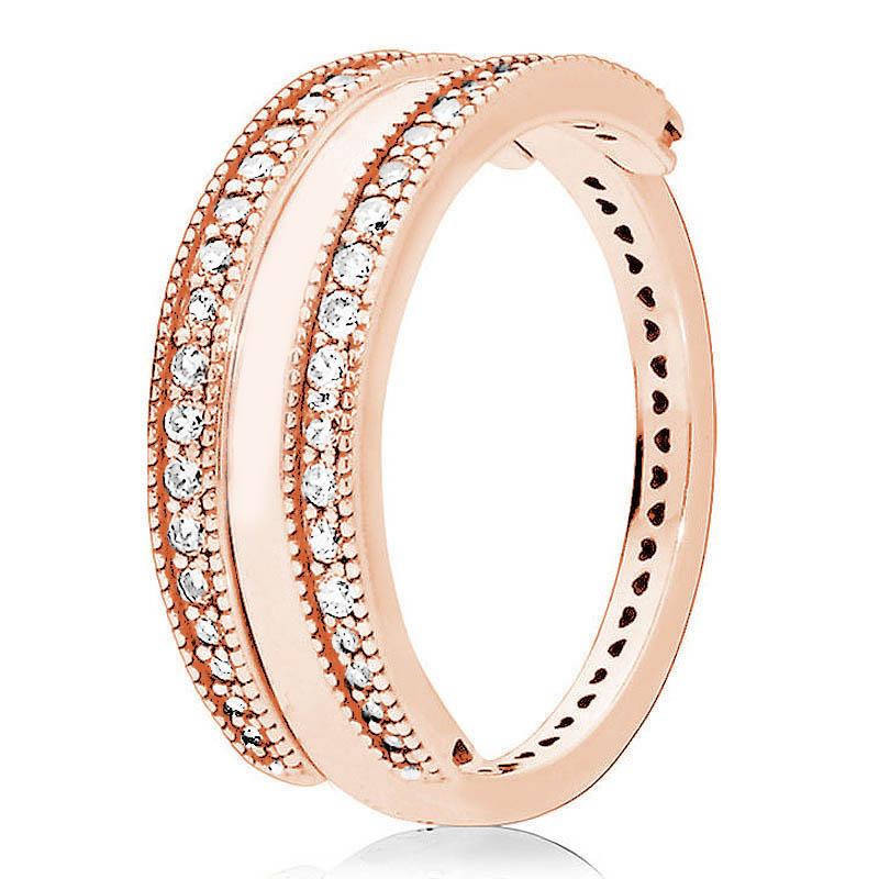 Аутентичное кольцо из стерлингового серебра с подписью, двусторонние сердца, кольцо с узлом «Бесконечная любовь» для женщин, подарок на день рождения, свадьбу, модные украшения