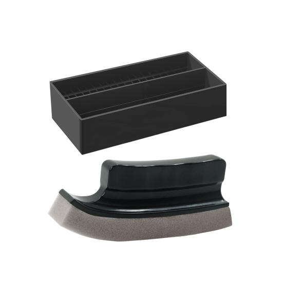 Щетка для чистки бороды с эргономичной ручкой, портативная мужская губка для стрижки бороды, настольный очиститель для бороды, инструменты