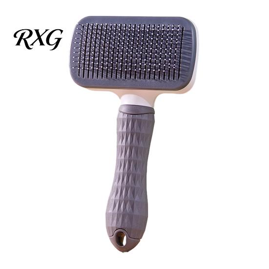 Fur Grooming Tool for Puppies And Kittens Self-Cleaning Pet Brush, Dog Shedding Brush with Rounded Tips, Ergonomic Hair Deshedding Long Short