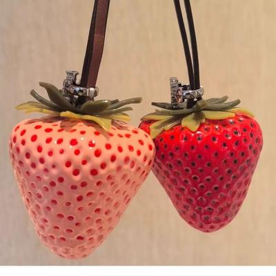 Клубничный кулон брелок милый красный розовый украшение для сумки аксессуар кулон