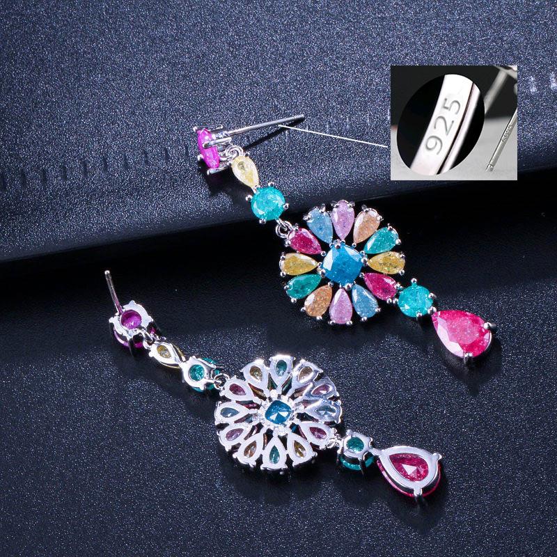 WWJ модные банкетные украшения, разноцветные длинные серьги-капли для девочек