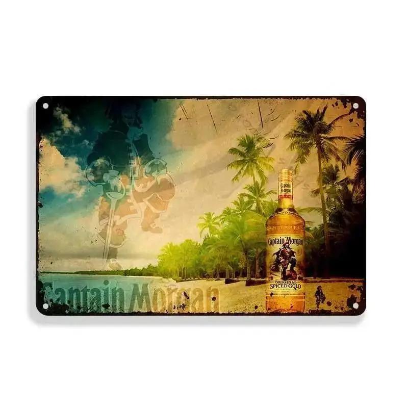 Винтажный ромовый бренд, металлическая жестяная вывеска, булавка для девушки, плакат, металлические вывески, мужская пещера, домашний гараж, металлическая доска, украшение на стену, жестяная вывеска, декор