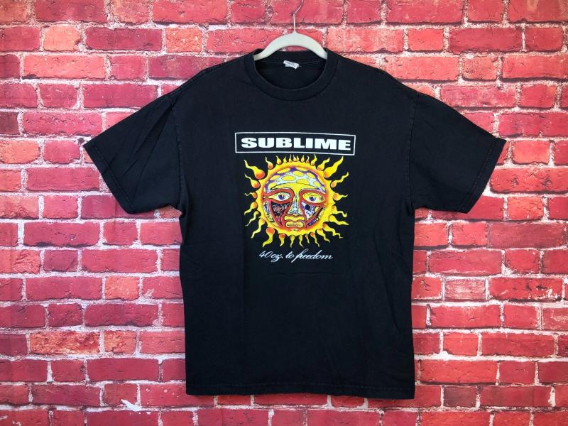 Винтажный 1990-х SUBLIME 40 унций. КОНЦЕРТНАЯ ФУТБОЛКА TO FREEDOM Новые Поступления Весна/Лето