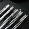 Набор палочек для еды из пищевой нержавеющей стали, бытовые палочки для еды, высококачественные, толстые, нескользящие, антиглажные, подарочные, 316L, 304, 5 пар