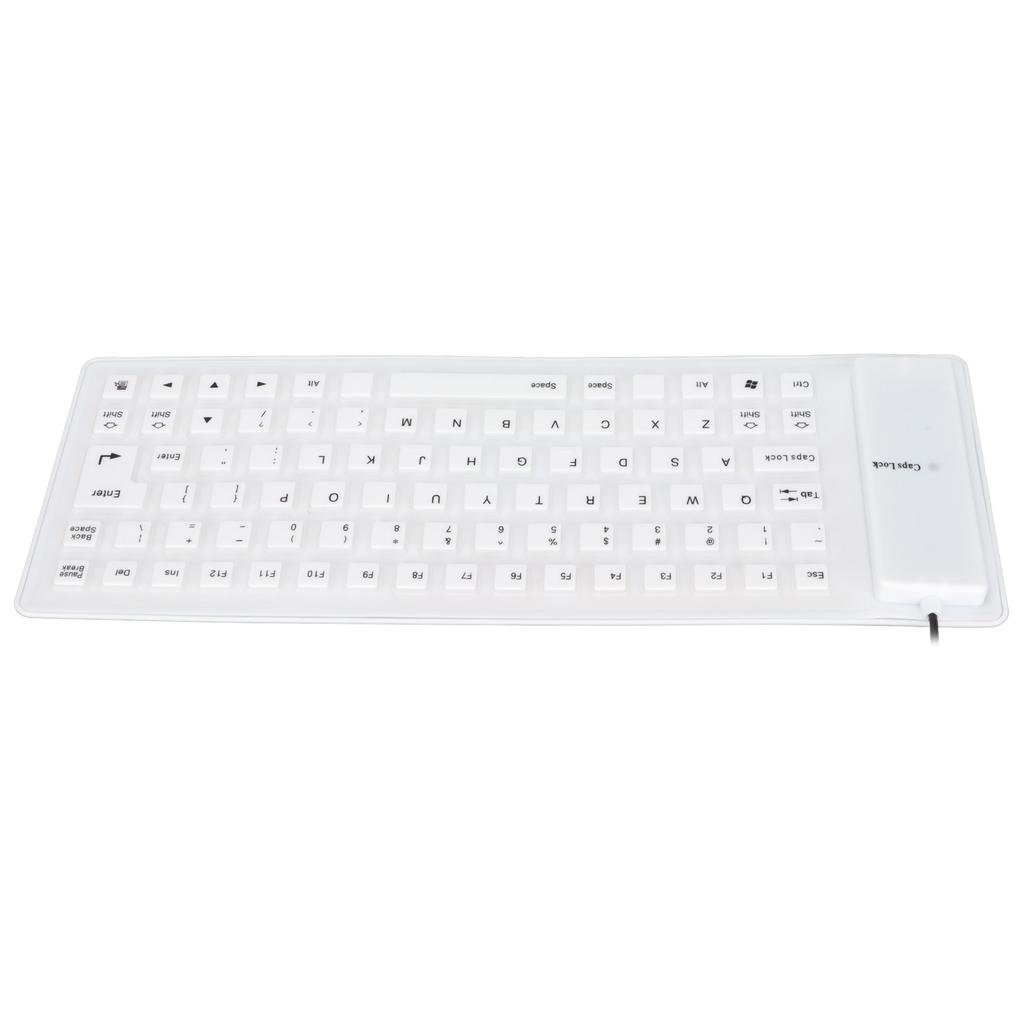 Silicone Keyboard Fully Sealed Design Lightweight Portable Silent Soft Comfortable USB Wired