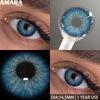 AMARA 1 пара цветных контактных линз годового использования, естественные линзы для карих глаз, серые контактные линзы с синими линзами, зеленые линзы для глаз