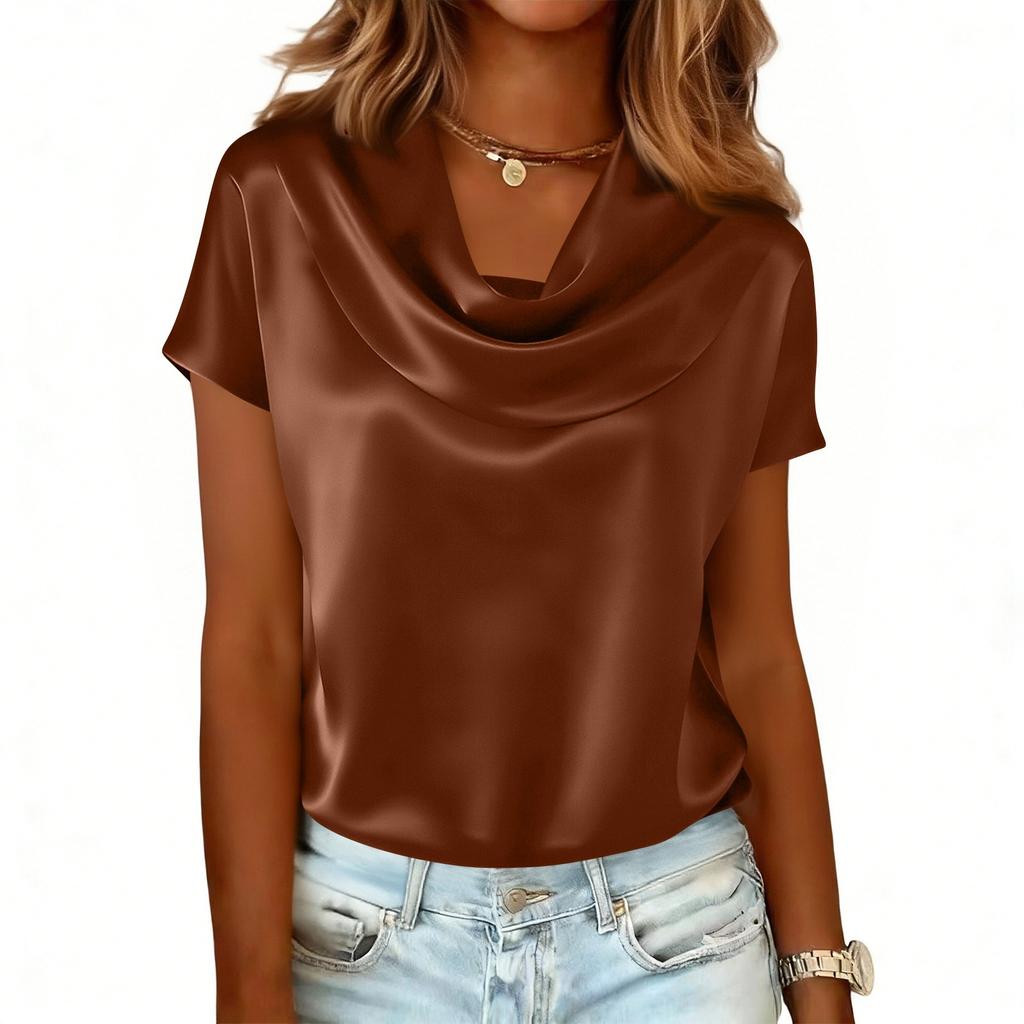 Женская модная повседневная цветная повседневная футболка с коротким рукавом