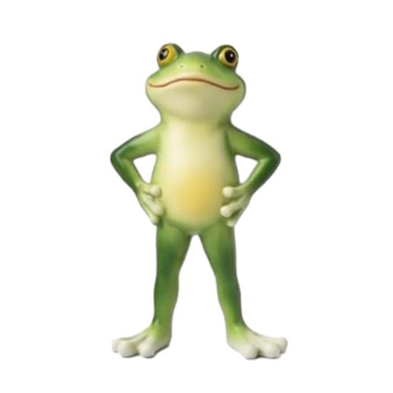 Garden Frog Ornament Small Waterproof Sitting Frog Resin Frog Sculpture Figurine Cute Standing