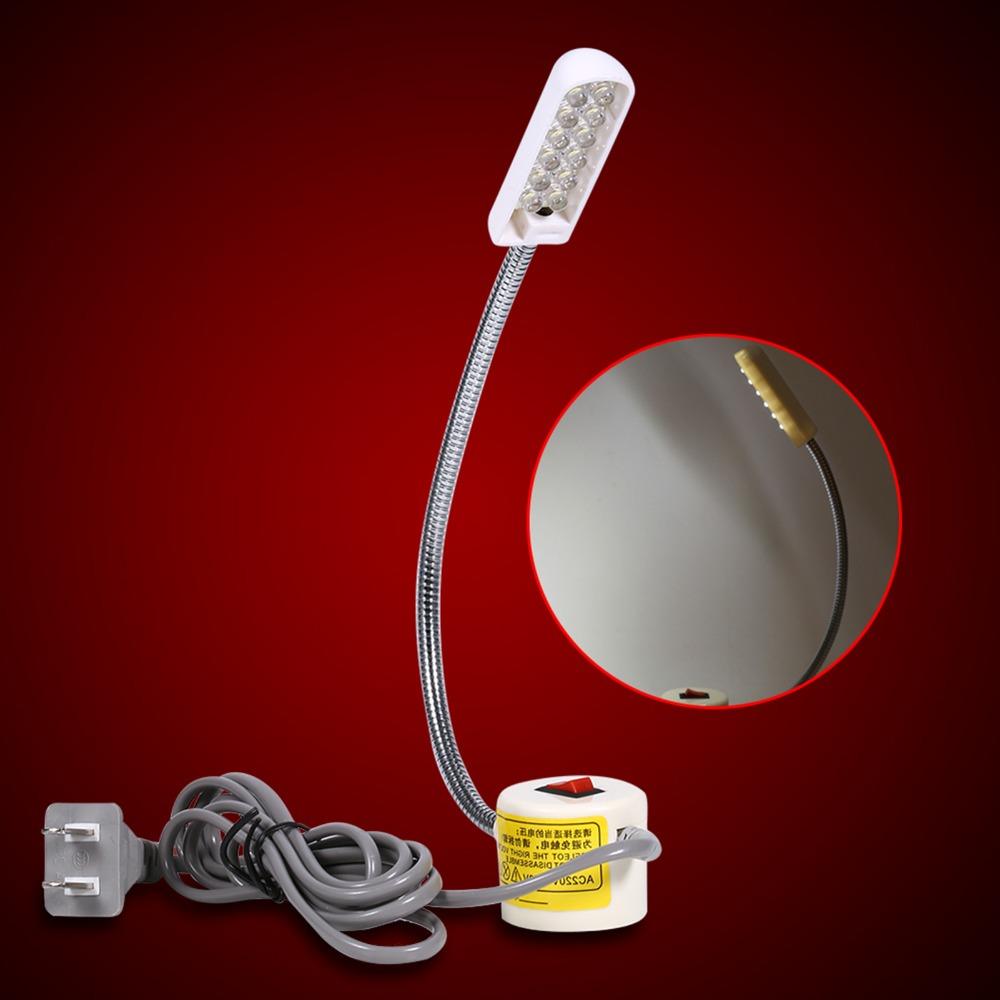 Flexible Gooseneck LED Work Lamp Magnetic Mounting Base Sewing Machine Lamp  Home Tailor Store