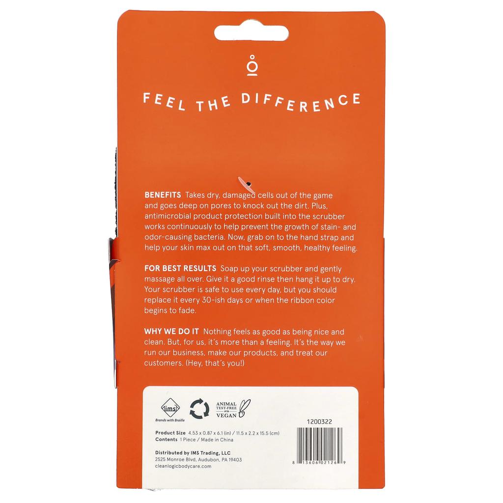 CleanLogic, Sport, пилинг для всего тела, большой, черный, 1 шт.