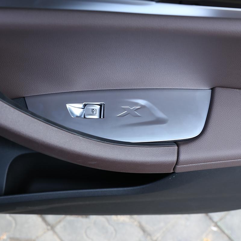 Наклейка с отделкой рамки кнопок подъема стекла окна автомобиля в стиле карбонового волокна для BMW X3 X4 G01 G02 2018    Автомобиль