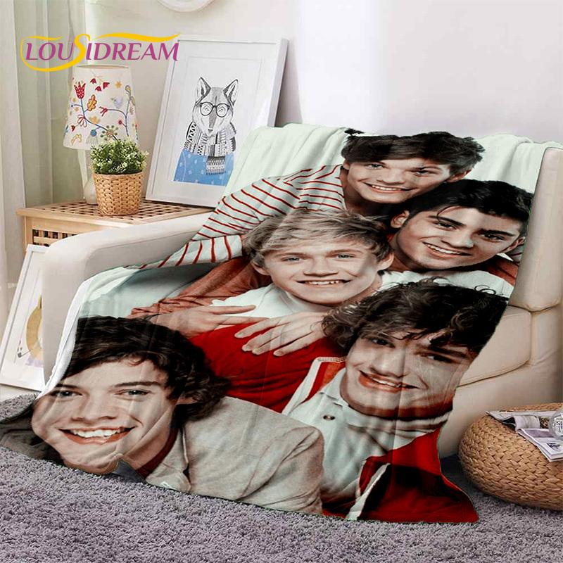 2025 Rock-One Direction Combinatio 1D Star Soft Blanket, Soft Throw Blanket для дома, спальни, кровати, дивана, пикника, дорожного чехла, подарка