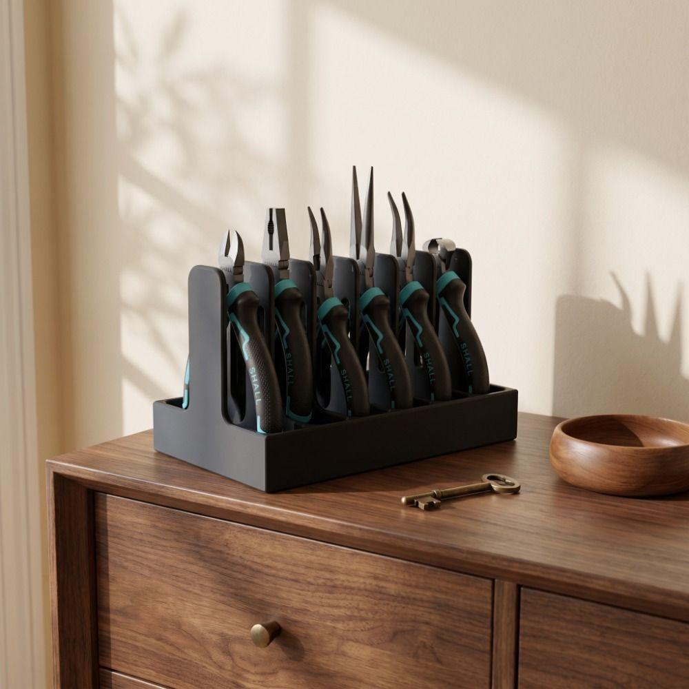 Non-Slip Pliers Storage Rack 3/6 Slots Hand Tool Organizer Pliers Sorting Stand Garage Drawer