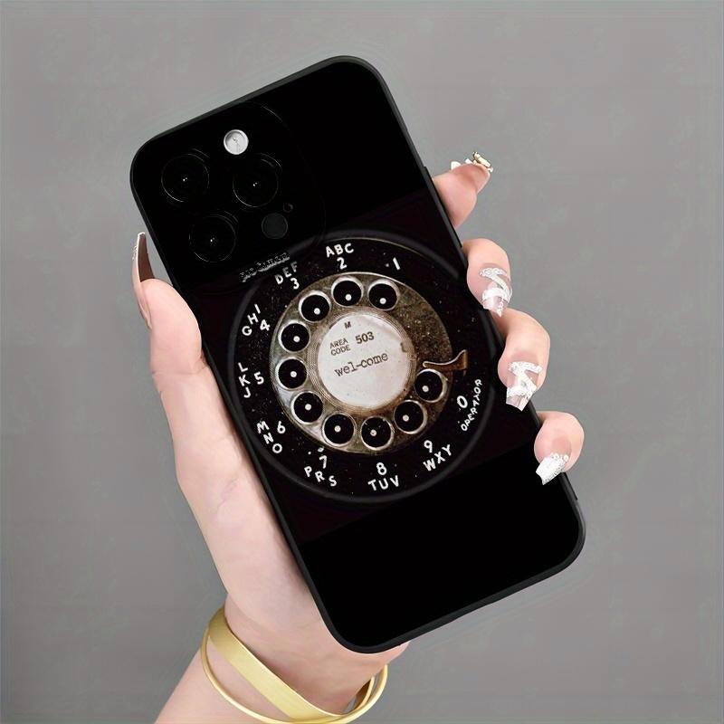 Чехол для телефона с узором ретро-дискового телефона, подходит для iPhone 17 16 15 14 13 12 11 Pro/Max/Plus, противоударная задняя крышка