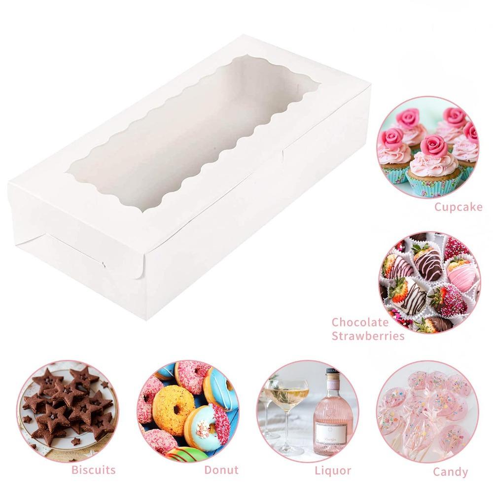 18 шт. Белых подарочных коробок с окном, большой дисплейной коробкой, прямоугольной бумажной упаковочной коробкой для вечеринок, подарков, ювелирных изделий, идеально подходит для свадеб, вечеринок, мероприятий
