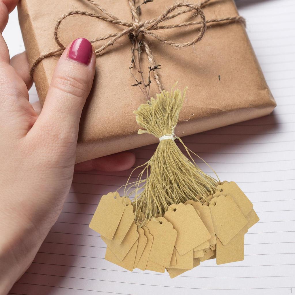 100 шт. подарочных бирок с веревкой, ценовая строка ценник этикетки упаковка маркировка