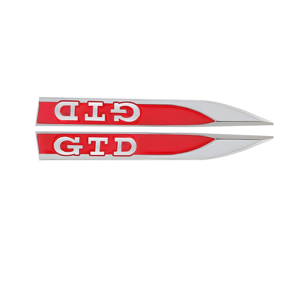 2Pcs Metal Volkswagen Rline GTI R GTD Logo Car Body Side Wing Fender Stickers for VW Golf 4 5 CC 4Motion b6 b5 Polo Jetta Beetle
