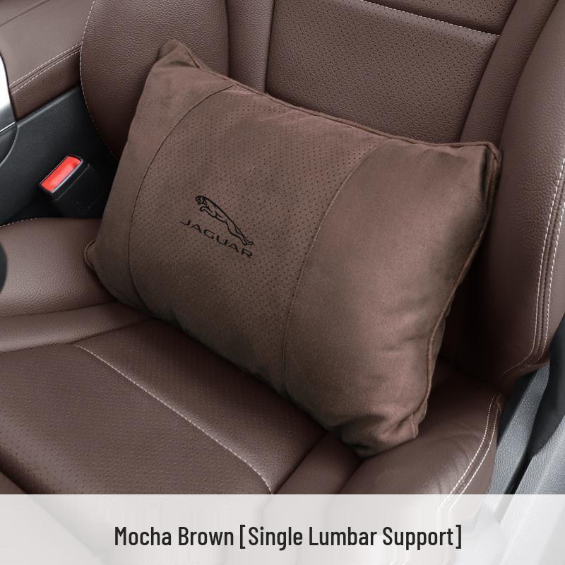 Дышащие подголовники с поддержкой шеи из замши для автомобильных сидений Jaguar XEL/XFL/F-PACE