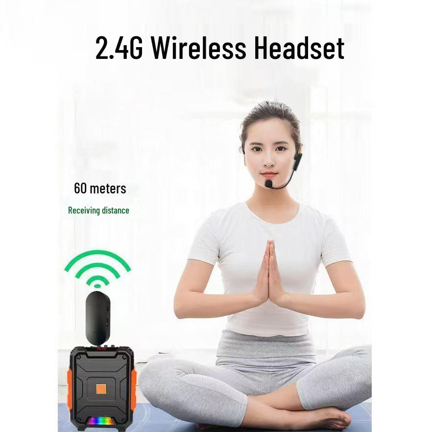 Universal 2.4G Wireless Microphone Headset & Amplifier for Teachers, Tour Guides, and Outdoor Use.