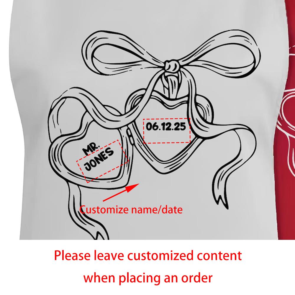 Персонализированные парные фартуки для молодоженов, свадебный подарок для невесты и жениха, подарки на годовщину и медовый месяц для новой пары