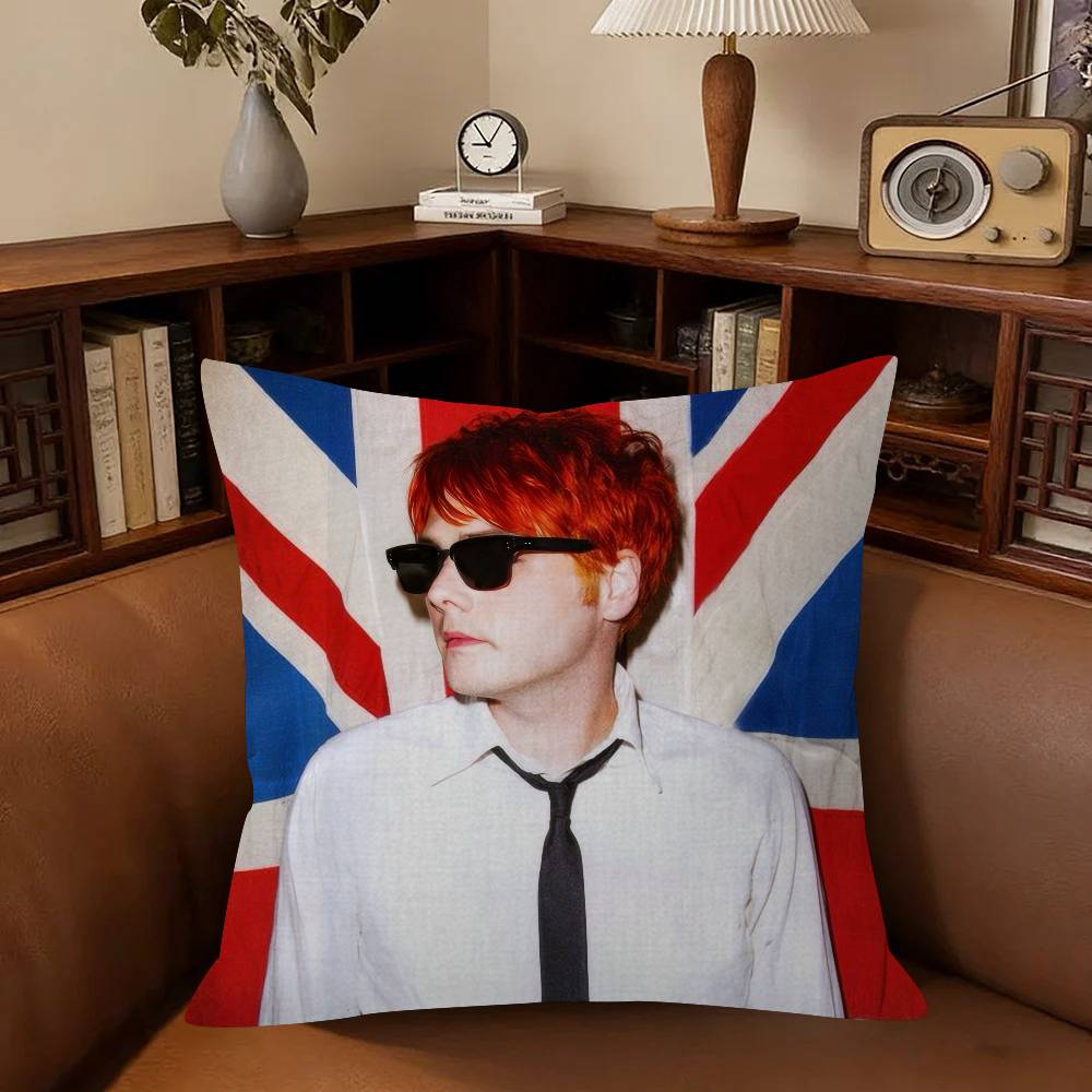 Singer GGerard Way Cushion Cover Pillowcase Upholstery Sofa Throw Pillow Home Decor Pillowcas