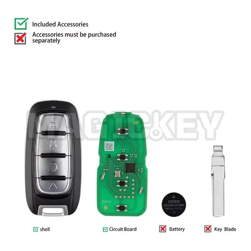 Xhorse XM38 Universal Smart Key for Chrysler Type 4 Buttons Newly Add 8A 4D XSCH01EN  Version