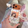 Чехол для iPhone 17 Pro Max с аниме-девочкой и цветами - Противоударный для Apple 16/15/14
