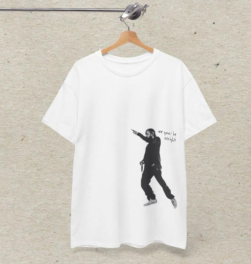 Kendrick Lamar Live in Concert Graphic Black and White Unisex T-Shirt Mens Womens Tees Top, S-4XL