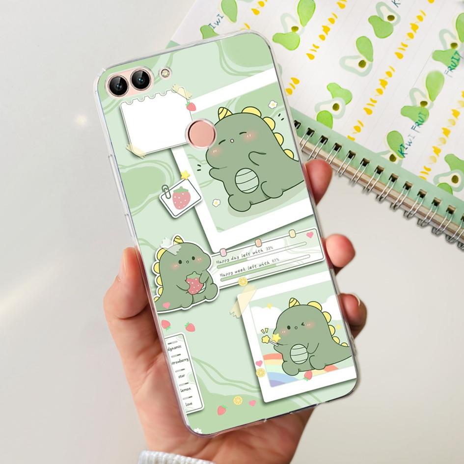 For Huawei P Smart Case FIG-LX1 FIG-LX2 FIG-LX3 Back Cover Fashion Flower Marble Clear Silicone Soft Funda For PSmart 2018 Coque