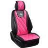 Модный розовый цвет Корона Универсальный чехол на автомобильное сиденье для женщин Девушка Кожа с заклепками Передний чехол-подушка для автосиденья Автоаксессуары