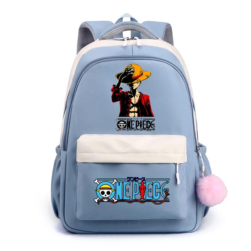 Аниме One Piece Классический Kawaii Рюкзак Милый Мягкий Рюкзак Печатный Мальчик Девочка Школьный Ранец Повседневный Портфель Для Мужчин Женщин Дорожная Сумка Для Отдыха Рюкзак Mochila