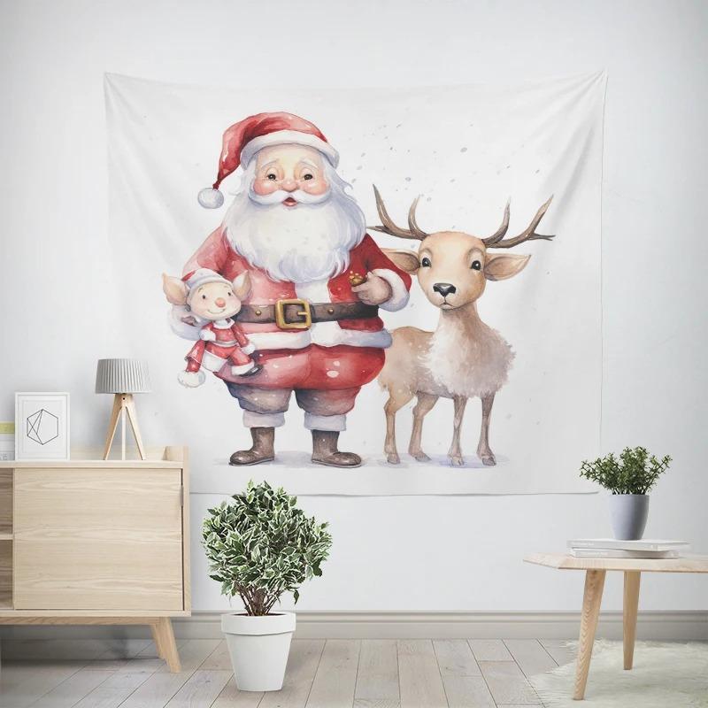 Рождественский Новый год Пингвин Сова Узор Гостиная Спальня Декоративный Гобелен