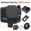 Silicone Sleeve Case for GoPro Hero Battery Side Cover Lens Caps Lanyard for Go Pro Hero Accessories Kit