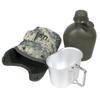 Integy Military Bottle [OD] 5529-OD 1L Green Aluminum Water Bottle with Cup for Outdoor Activities
