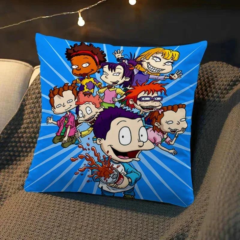 Наволочки с мультяшным рисунком «Rugrats», квадратные наволочки для подушек, роскошные наволочки для диванов и кроватей, декор для комнаты, дакимакура, свадебный подарок.