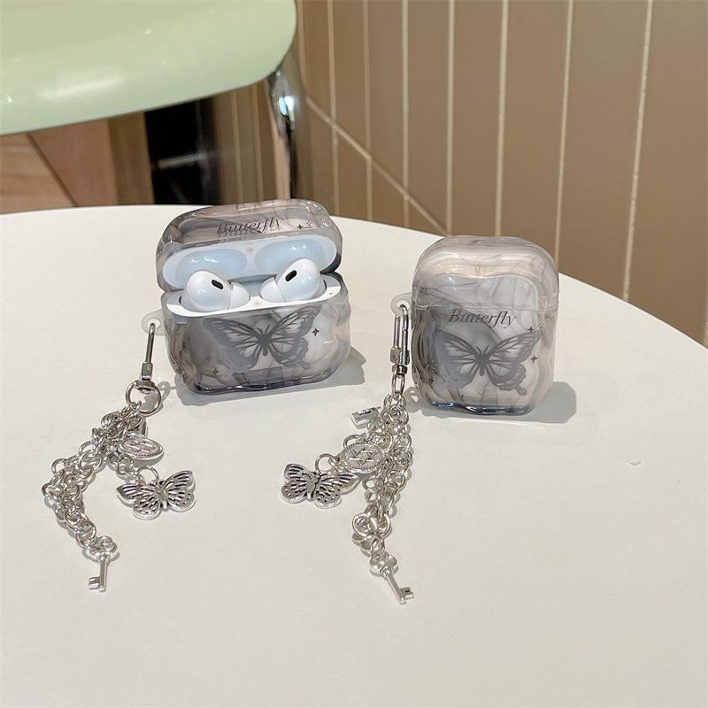 Black butterfly for AirPods pro1 apple bluetooth wireless 1/1/1 generation earphone cover cute pendant creative
