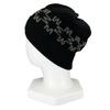 Excellent MONCLER Knit cap BERRETTO Logo patch black cotton Women Used