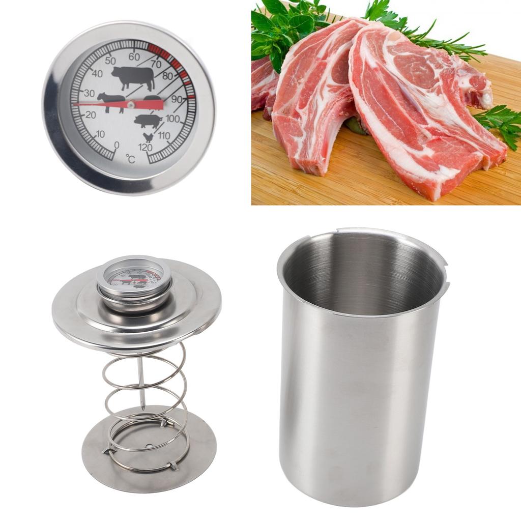 Ham Maker Large Capacity Multifunction Stainless Steel Meat Press with Thermometer for Making Health
