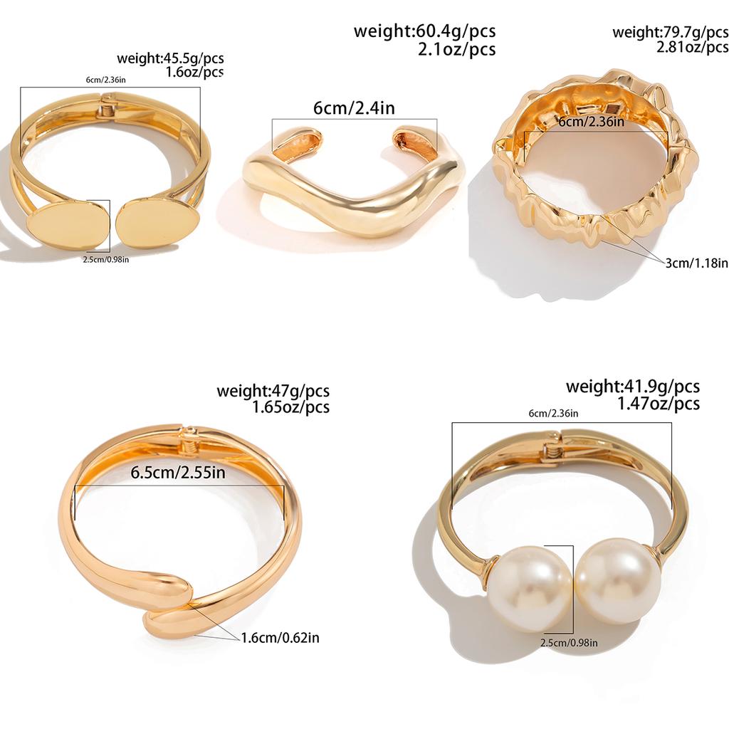 Ingemark Creative Trendy Gold Color Metal Wide Cuff Bracelets Women Punk Classic Chunky Spring Bangles Steampunk Jewelry 2026