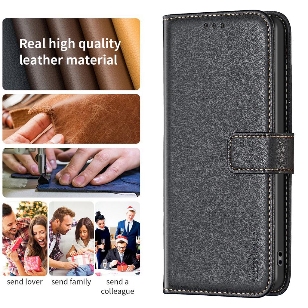 BINFEN COLOR BF17 For Samsung Galaxy M35 5G Case Leather Protective Phone Cover
