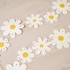1Set Daisy Banner Birthday Party Burlap White Flower Garland Confetti Daisy Flag Baby Shower Wedding Party Bunting Decoration