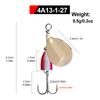 FTK Spinner Bait 4.1g 4.6g 7.4g 10.8g 12.5g Spoon Lures Pike Metal with Treble Hooks Arttificial Bass Bait Fishing Lure