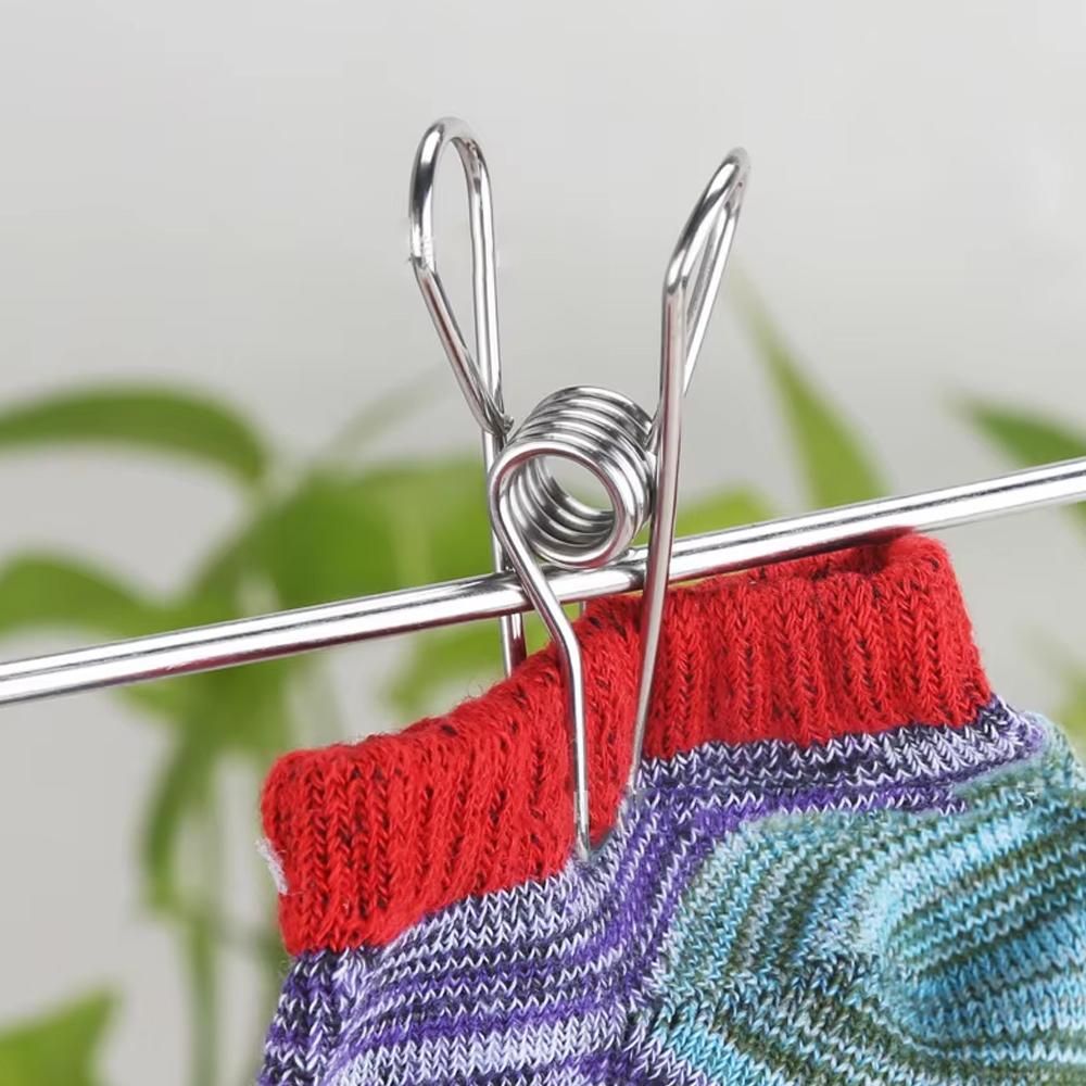 Stainless Steel Clips Clothes Pins Pegs Holders Clothing Clamps Sealing Clip Household Clothespin Hangers Sheet Set
