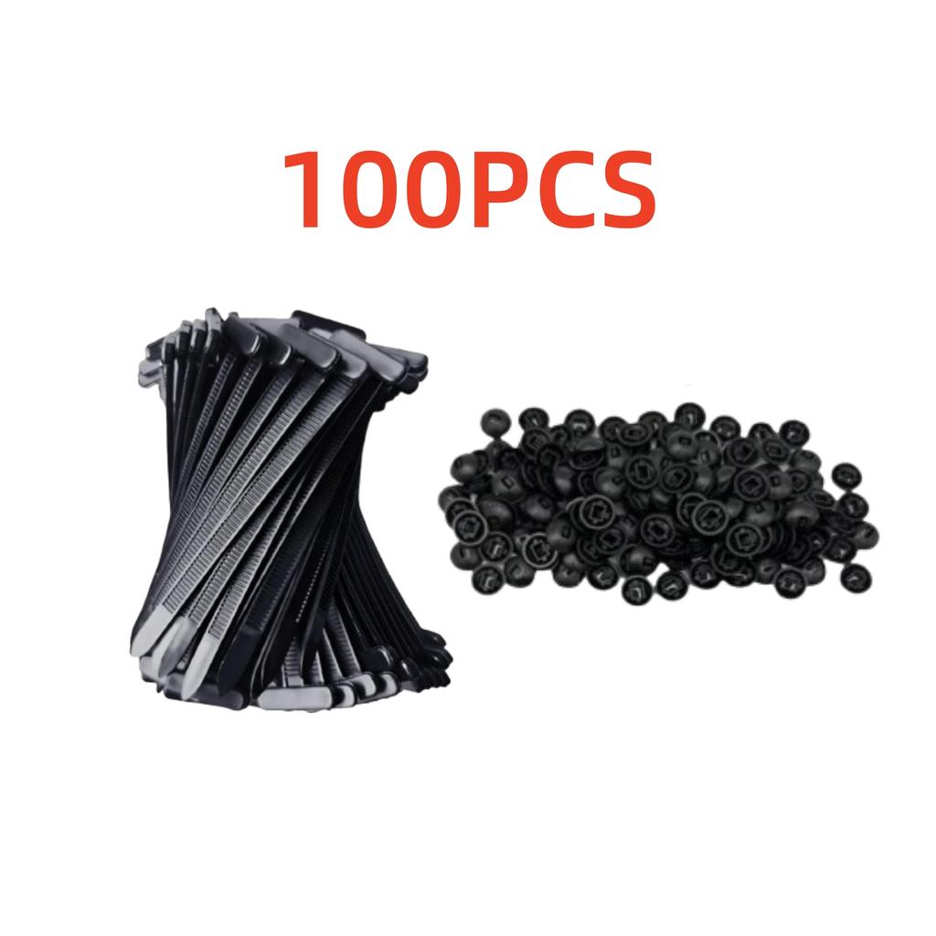 11-111Pcs Nylon Universal Cable Tie Buckle Heavy Duty Self-Locking Zip Ties Holder Fasteners Car Body UV Resistant Zipties