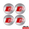 For Audi B5 56/60/65/68mm 4Pcs Car Wheel Hub Caps Emblem Stickers Decoration for AUDI A3 A4 A5 A7 A8 A1 R8 TT Q3 Q5 Q7 S3 S4 S5 S6 Sline RS