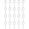 20Pcs Screw Eyes Assortment Metal Small Tapping Screw Hook Rings Stainless Steel Eyelet Screws Easily To Install