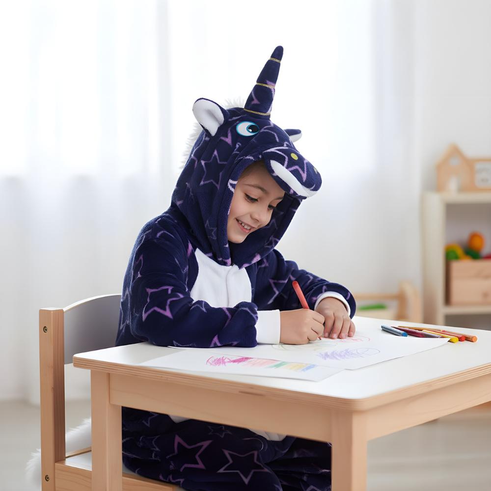 Piżama Onesie Kigurumi Kostium Gwiazdki Jednorożec  Dzieci 135 - 145Cm